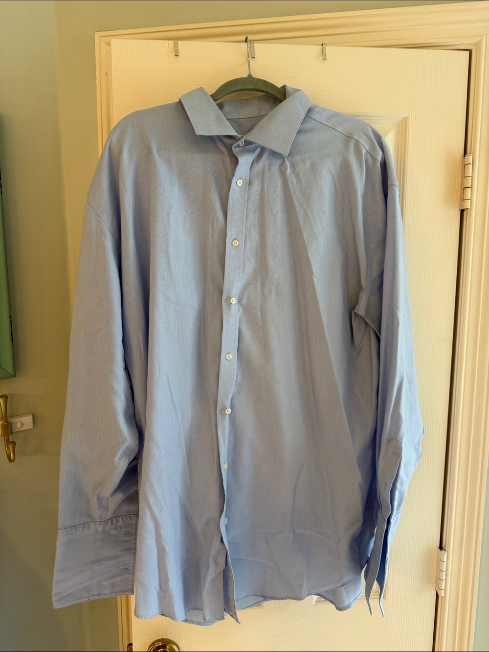 Joseph Abboud Light Blue Men's Dress Shirt - French Cuff 18 1/2. 34/35